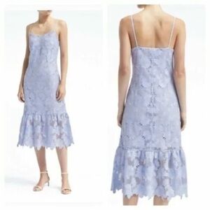 NWOT Banana Republic Limited Edition Light Blue Floral Lace Dress 4